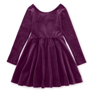 Tea collection velour ballet dress in purple sz 2
